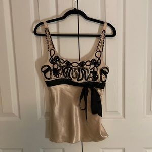 Do & Be women’s beaded silky tank top, size M